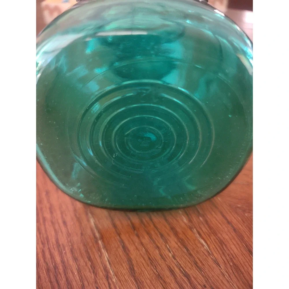 VTG 1976 Ball Ideal Aqua Blue Glass Mason Jar Eagle Bicenntennial Wire Bail Lid